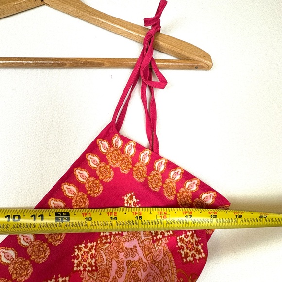 Vici Handkerchief Hem Spaghetti Tie Strap Flowy Dress Party - Picture 6 of 7